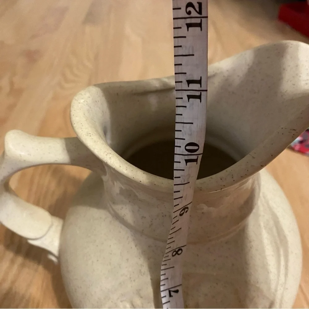 Vintage McCoy Pottery Turkey Pitcher & Bowl Thanksgiving Art Tan Centerpiece